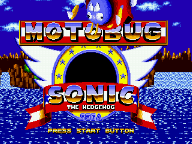 Motobug in Sonic 1 (beta) Title Screen